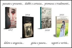 Le copertine dei quattro romanzi di Serena McLeen.
